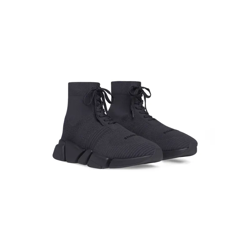 Balenciaga Speed 2.0 Lace-up Recycled Knit Trainers Anthracite (617258W2DB12390)