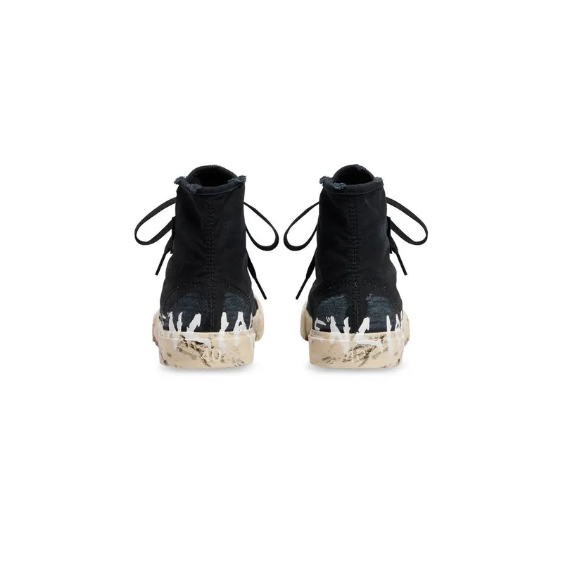 Balenciaga Paris High Top Graffiti Trainers Black (688756W3RR41099)