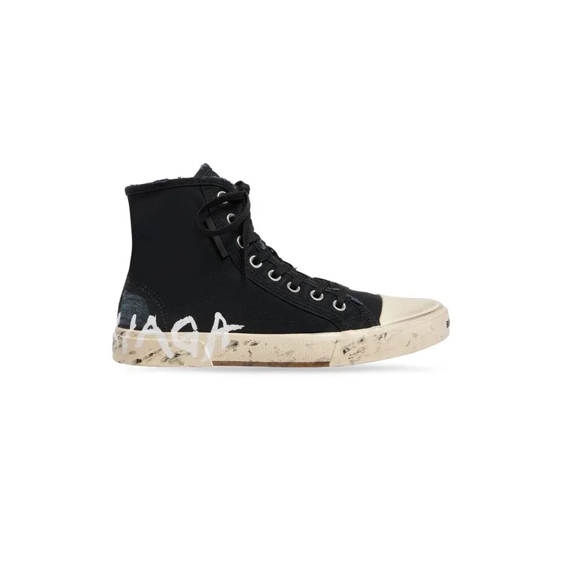 Balenciaga Paris High Top Graffiti Trainers Black (688756W3RR41099)