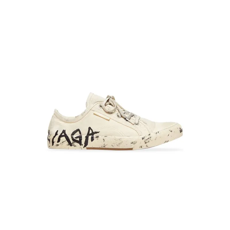 Balenciaga Paris Low Top Graffiti Trainers White (688757W3RR59010)