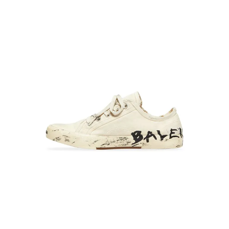 Balenciaga Paris Low Top Graffiti Trainers White (688757W3RR59010)