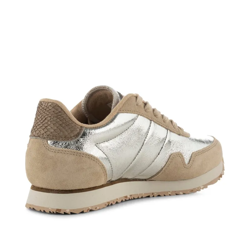 Woden Nora III Metallic Leather Silver (WL627 039)