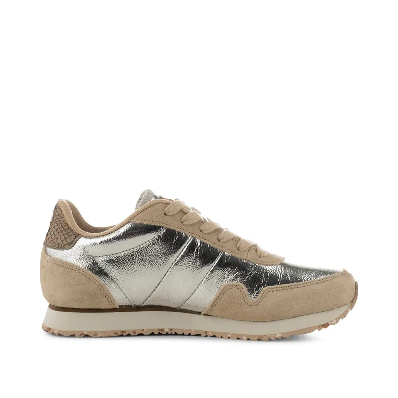 Woden Nora III Metallic Leather Silver (WL627 039)