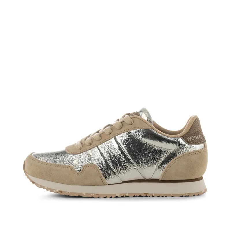 Woden Nora III Metallic Leather Silver (WL627 039)