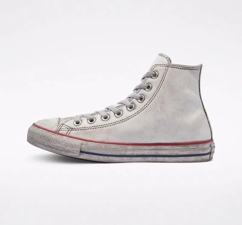 Converse Chuck Taylor All Star Vintage Leather Wit/grijs/zwart