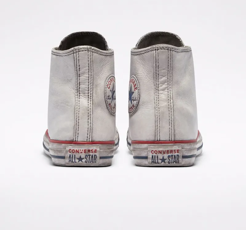 Converse Chuck Taylor All Star Vintage Leather Wit/grijs/zwart
