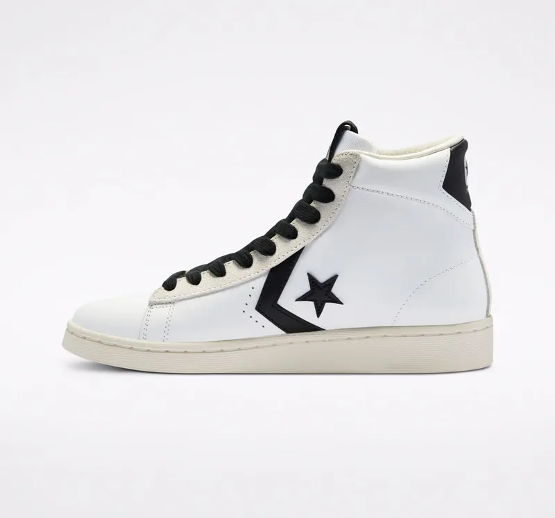 Converse Pro Leather Mid White/black/egret