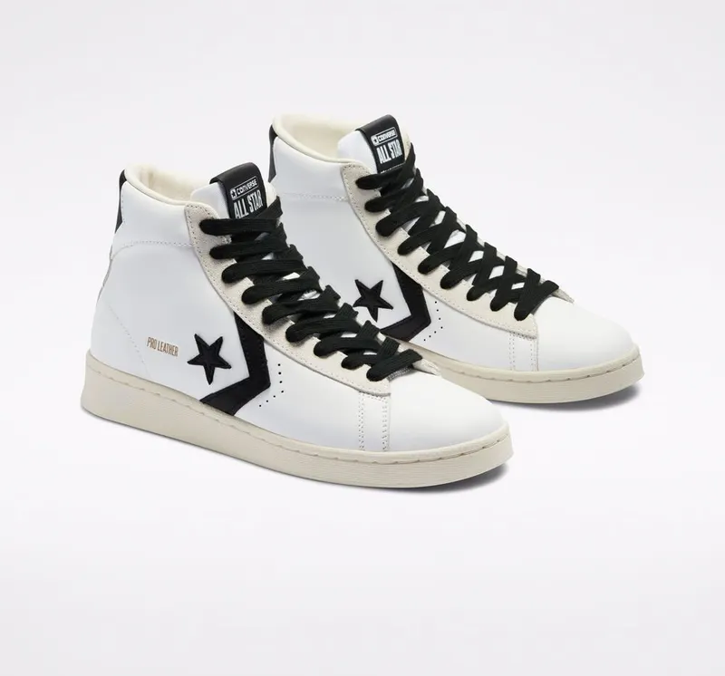 Converse Pro Leather Mid White/black/egret