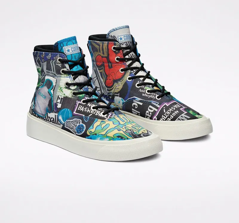Converse Beat the World Skidgrip Egret/multi/zwart