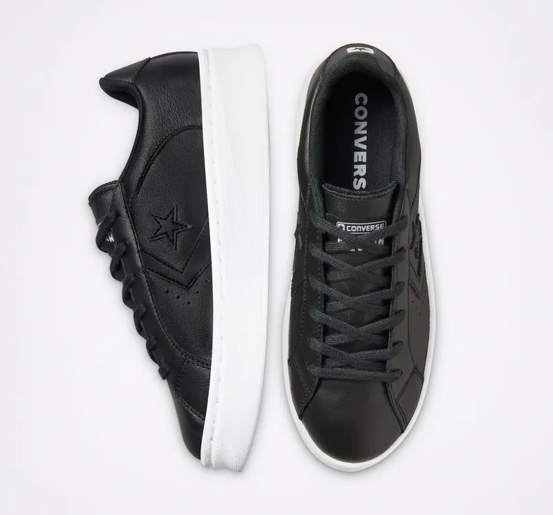 Converse Platform Pro Leather Zwart/zwart/wit