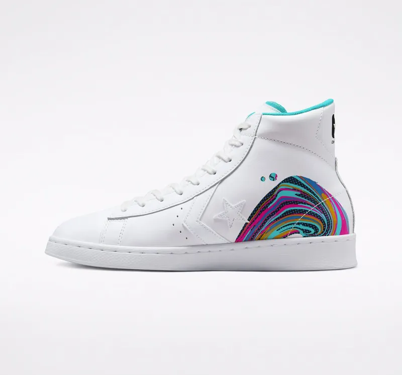 Converse Pro Leather ’90s Marbled Wit/prime Pink/groen