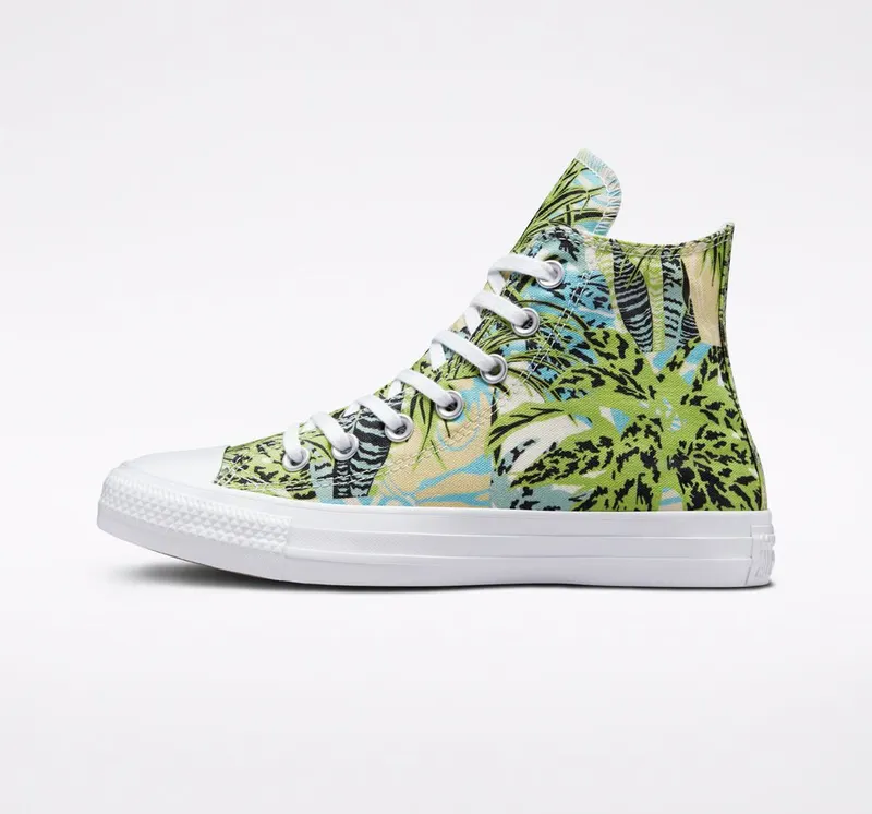 Converse Chuck Taylor All Star Tropical Florals Lime Rave/light Dew/wit