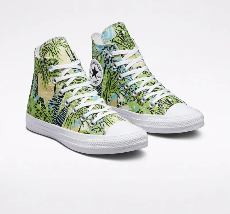 Converse Chuck Taylor All Star Tropical Florals Lime Rave/light Dew/wit