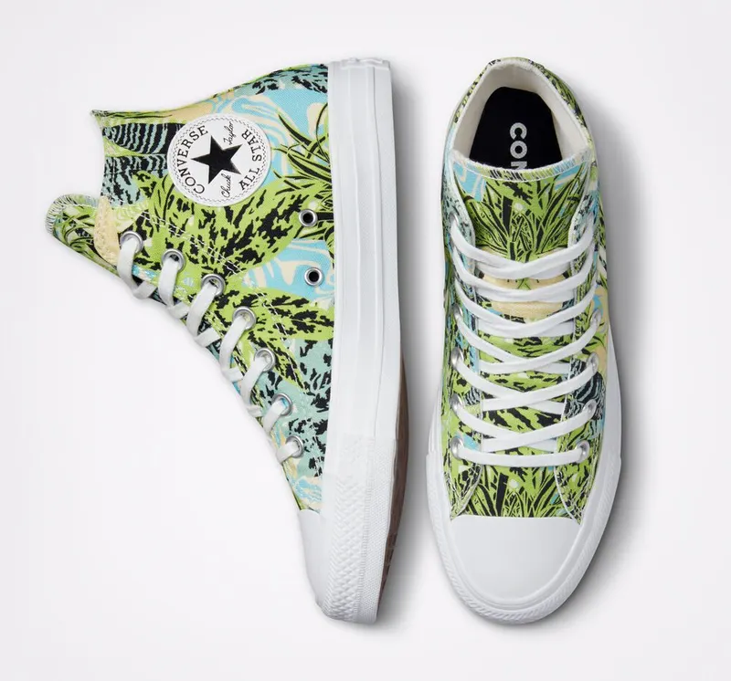 Converse Chuck Taylor All Star Tropical Florals Lime Rave/light Dew/wit