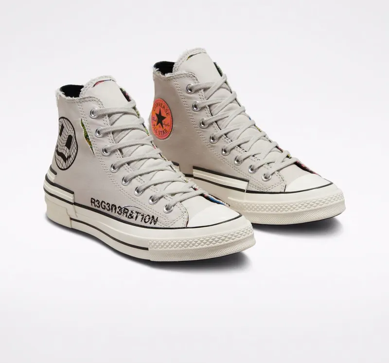 Converse Chuck 70 Hacked Heel Tear Away Light Bone/zwart