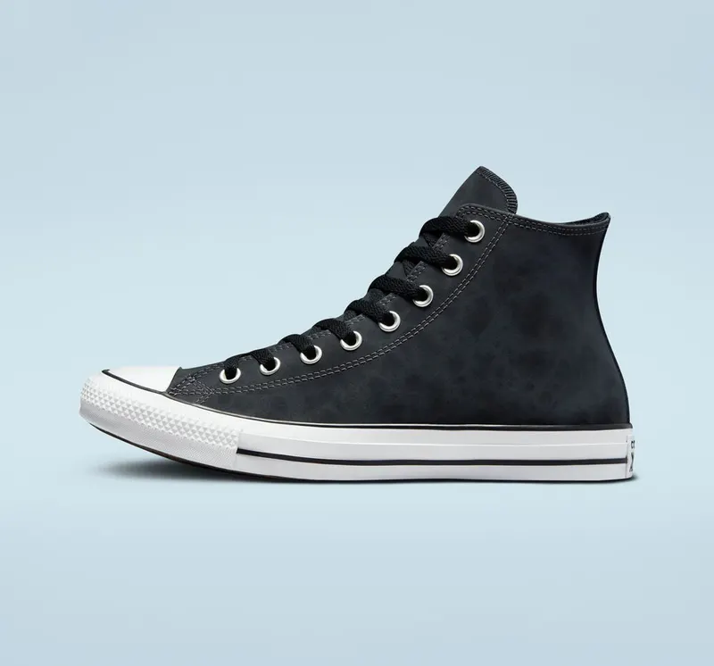 Converse Chuck Taylor All Star Distressed Leather Dk Smoke Grey/zwart/iron Grey