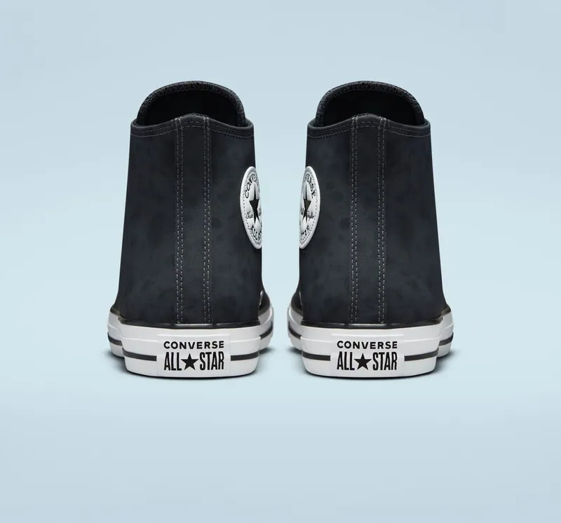 Converse Chuck Taylor All Star Distressed Leather Dk Smoke Grey/zwart/iron Grey