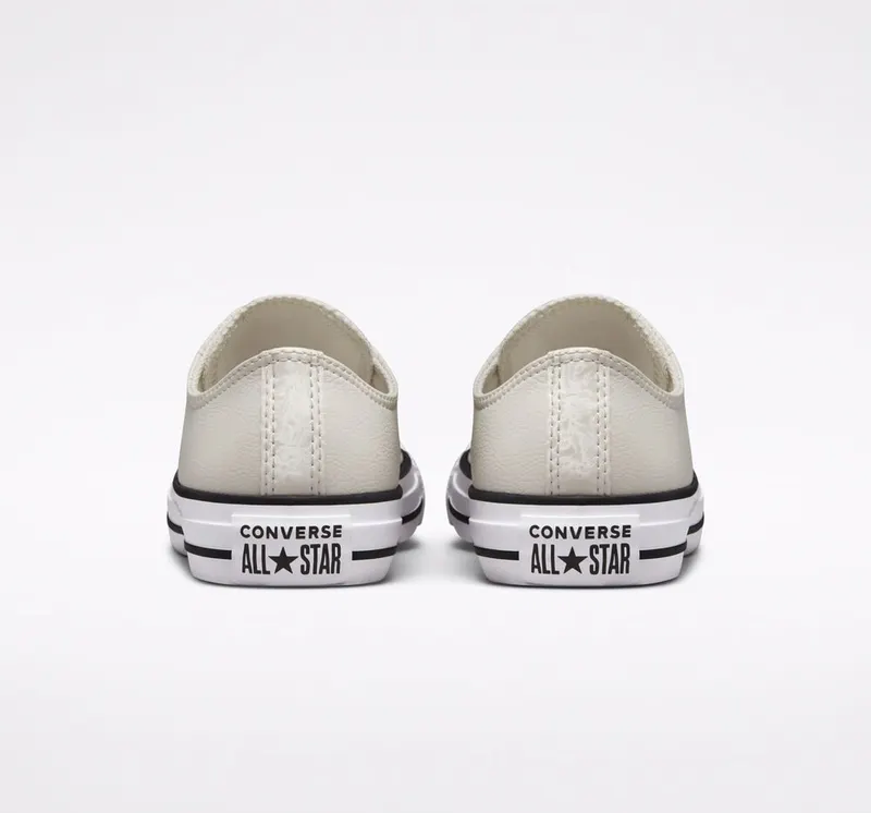 Converse Chuck Taylor All Star Faux Leather Light Bone/wit/zwart