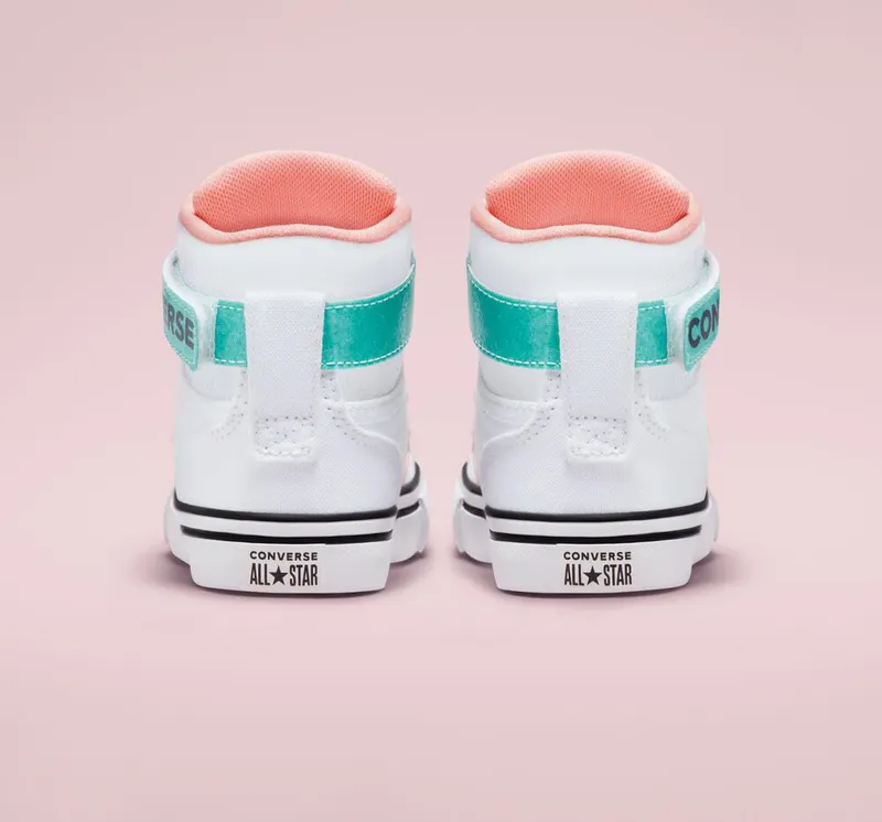 Converse Pro Blaze Strap Glitter Wit/zwart/bleached Coral