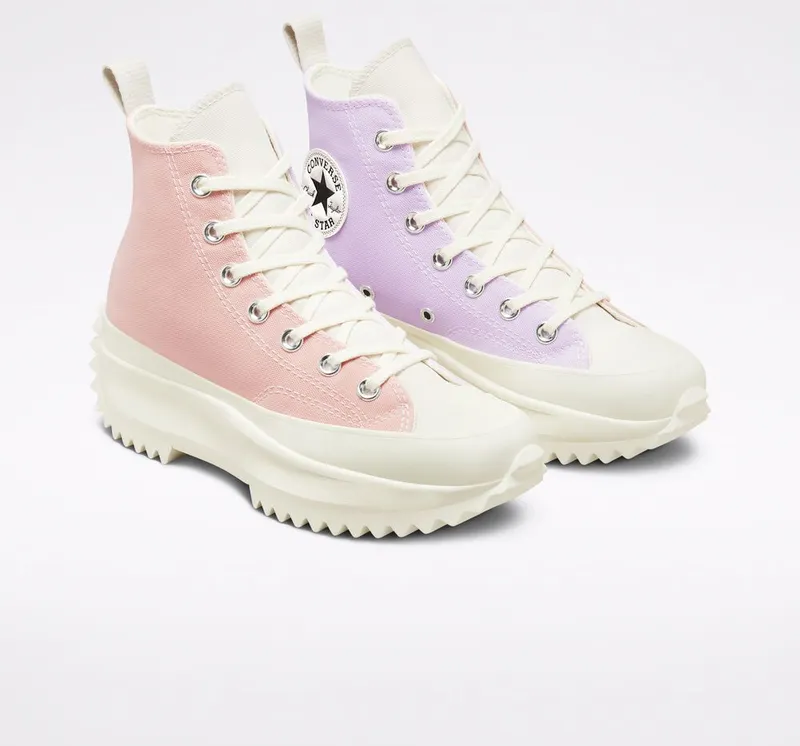 Converse Run Star Hike Platform Tri-Panel Color Block Pink Clay/pale Amethyst/egret