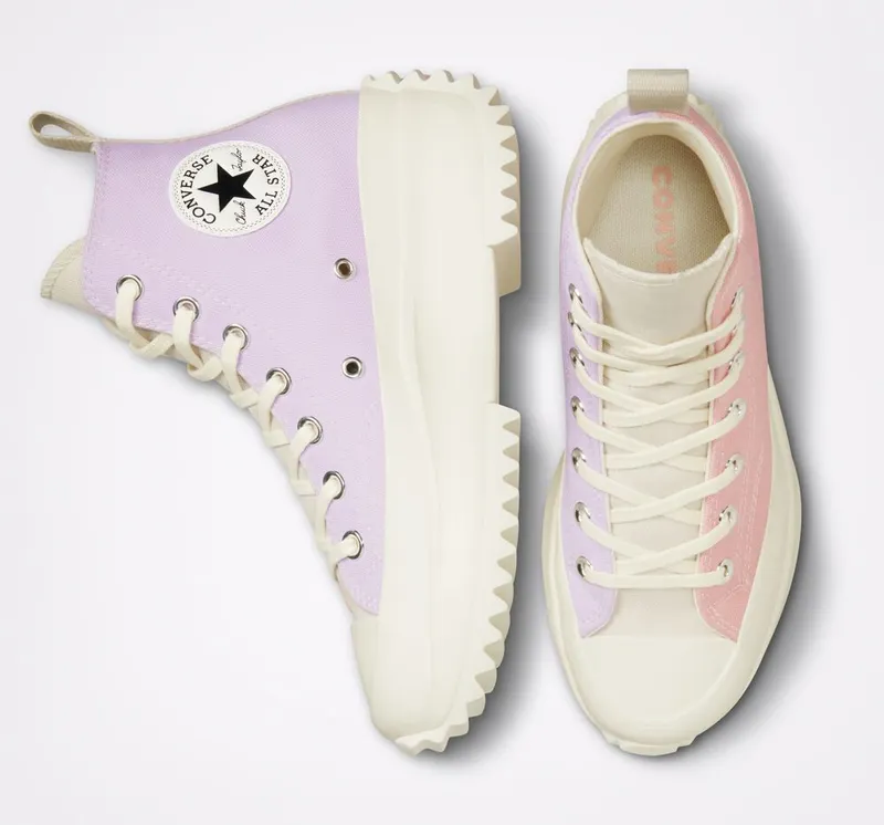 Converse Run Star Hike Platform Tri-Panel Color Block Pink Clay/pale Amethyst/egret