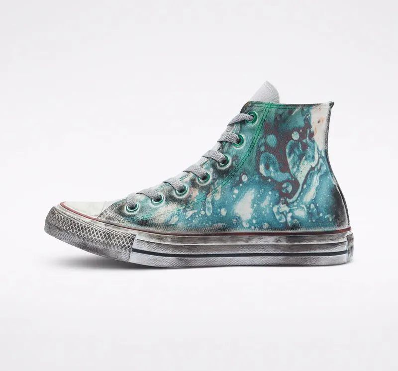 Converse Chuck Taylor All Star Tie-Dye Burnished Midsole Dirty Green Smoke In