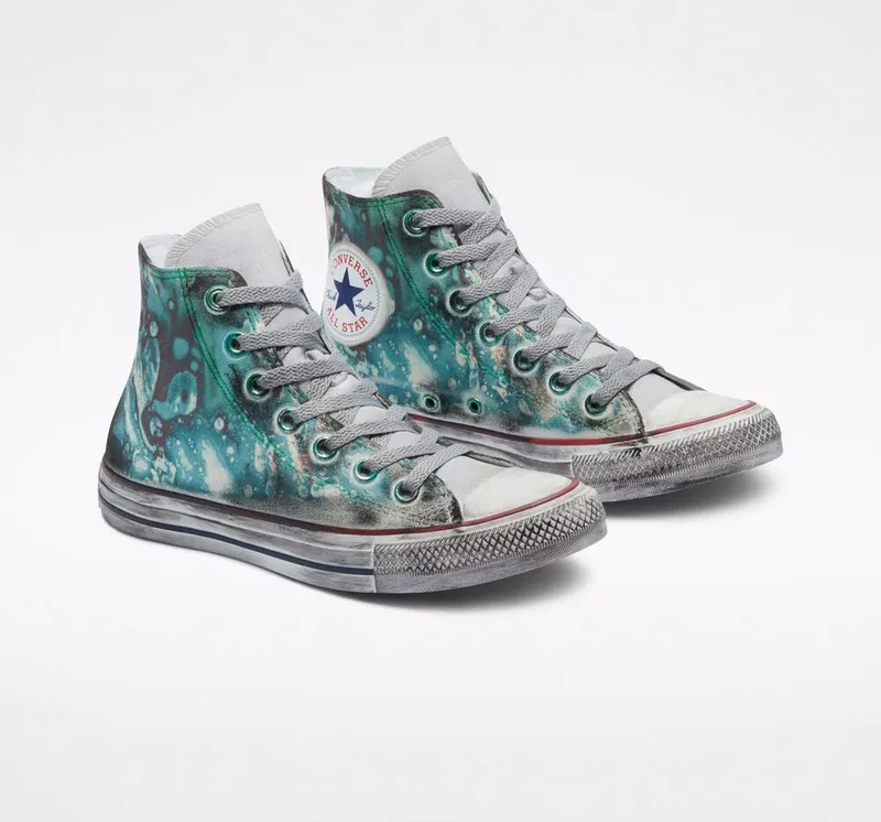 Converse Chuck Taylor All Star Tie-Dye Burnished Midsole Dirty Green Smoke In