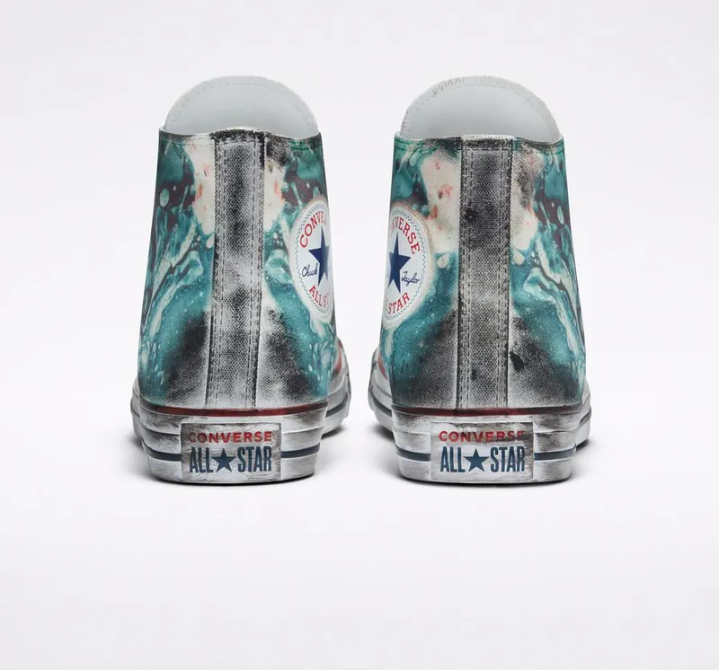 Converse Chuck Taylor All Star Tie-Dye Burnished Midsole Dirty Green Smoke In
