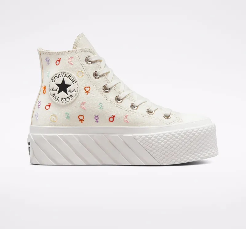 Converse Chuck Taylor All Star Lift 2X Platform Mystic Symbols Egret/vintage White