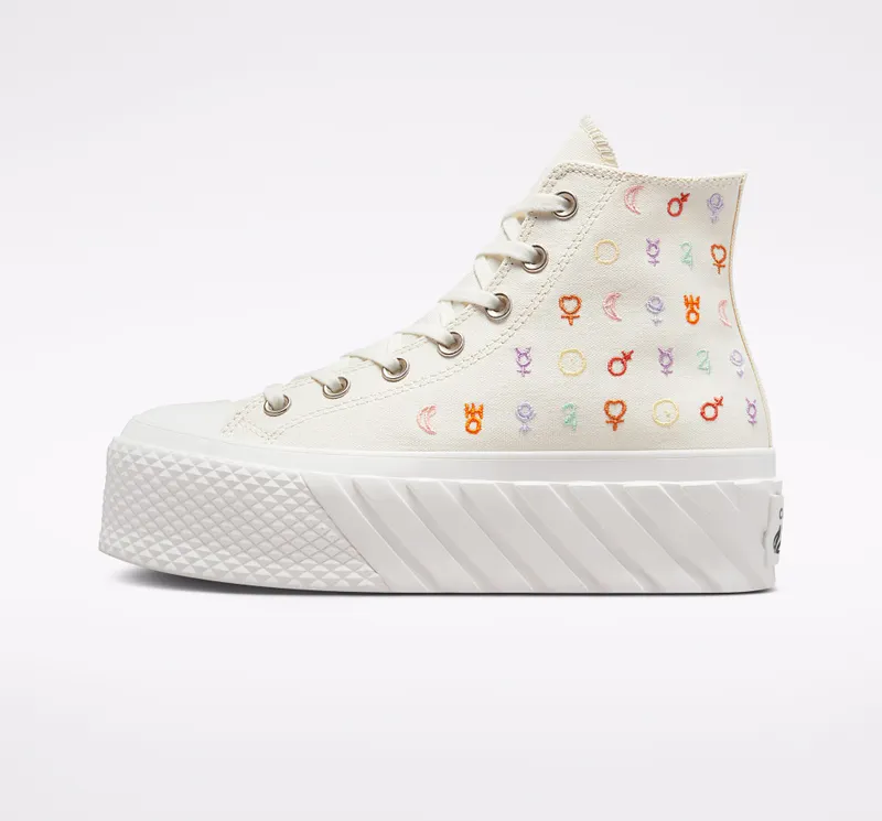 Converse Chuck Taylor All Star Lift 2X Platform Mystic Symbols Egret/vintage White