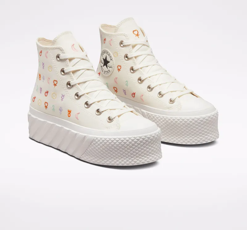 Converse Chuck Taylor All Star Lift 2X Platform Mystic Symbols Egret/vintage White
