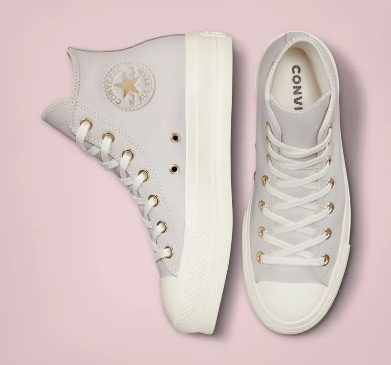 Converse Chuck Taylor All Star Lift Platform Earthy Neutrals Mouse/egret/light Gold