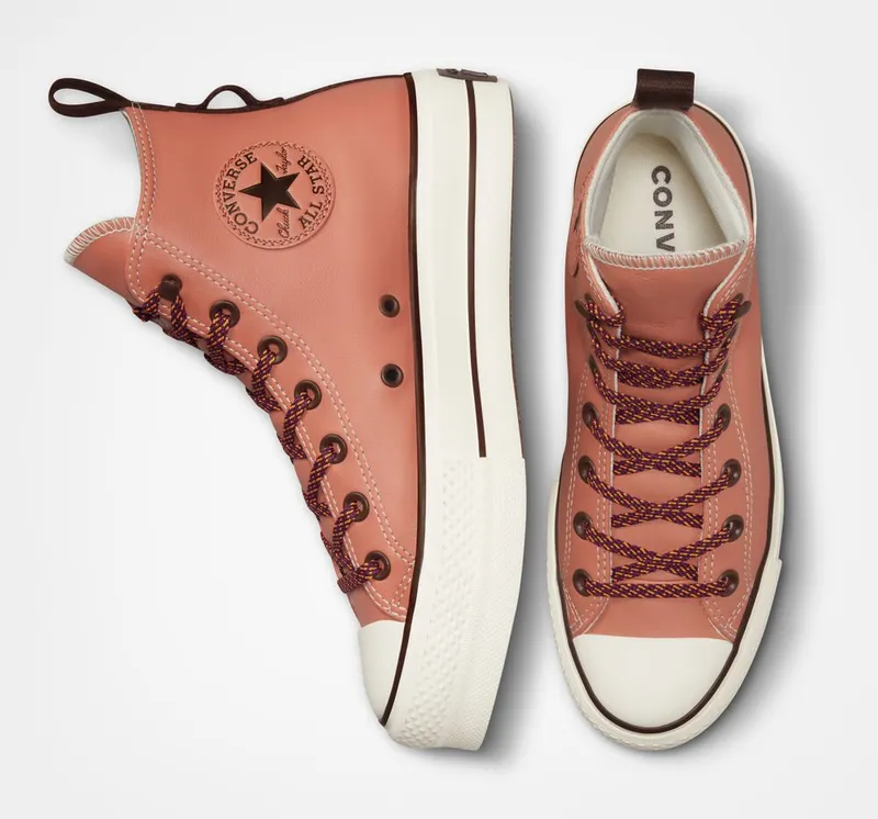 Converse Chuck Taylor All Star Lift Platform Winter Tones Terra Blush/egret/dark Root