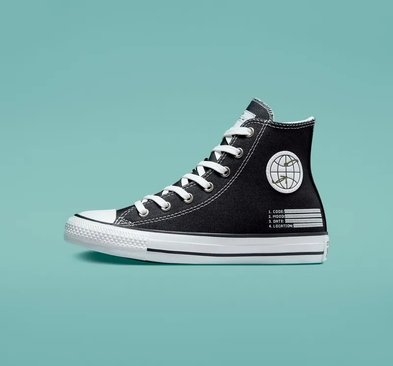 Converse Chuck Taylor All Star Global Patch Dk Smoke Grey/wit/zwart