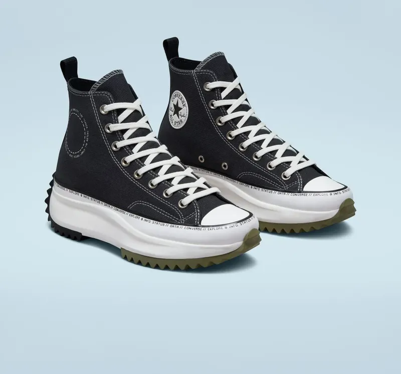Converse Run Star Hike Platform Global Logo Dk Smoke Grey/vintage White