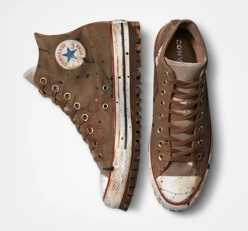 Converse Chuck Taylor All Star Trek Platform Color Splash Brown Splash Trek