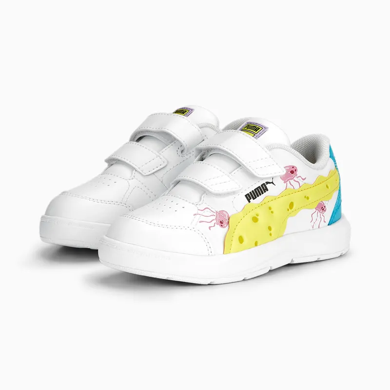 Puma x SPONGEBOB Evolve Court Wit/Blauw/Roze (390870-01)