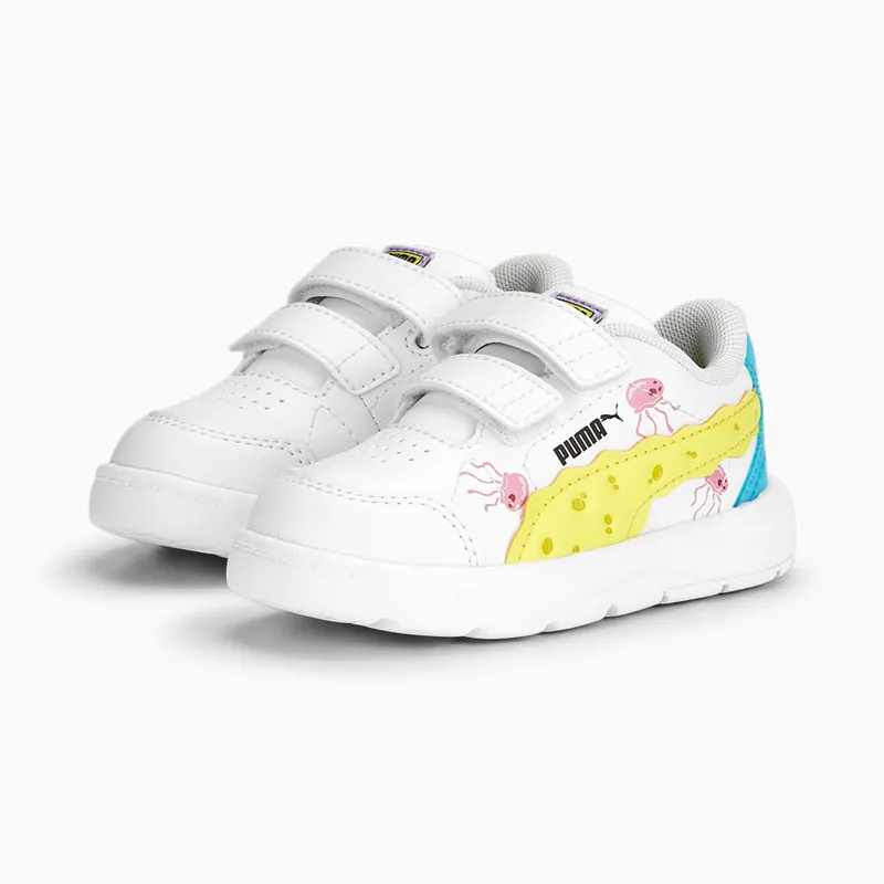 Puma x SPONGEBOB Evolve Court Wit/Blauw/Roze (390871-01)