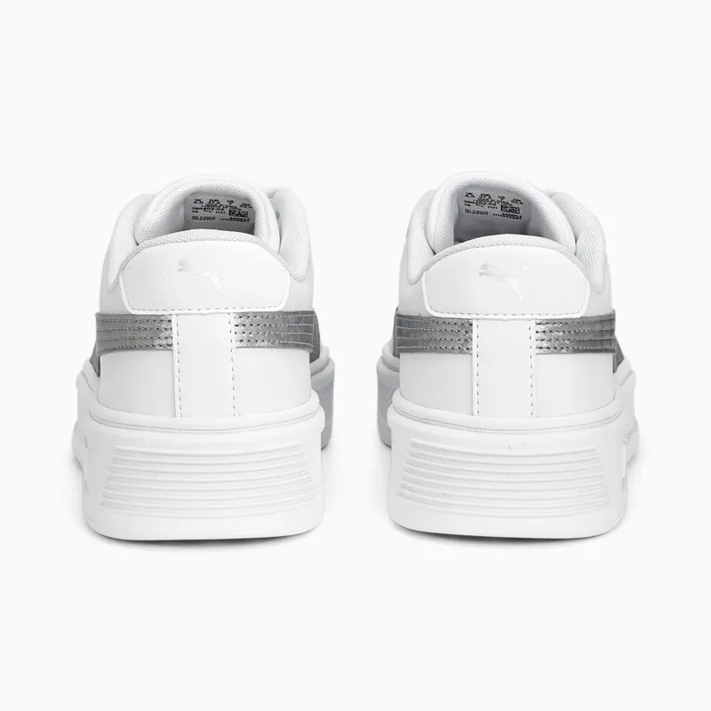 Puma Smash Platform V3 Metallic Zilver/Wit (389402-02)