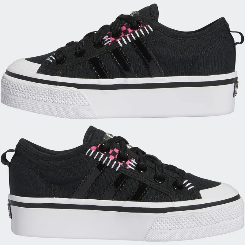adidas Nizza Platform Core Black / Cloud White / Solar Pink (GX8365)
