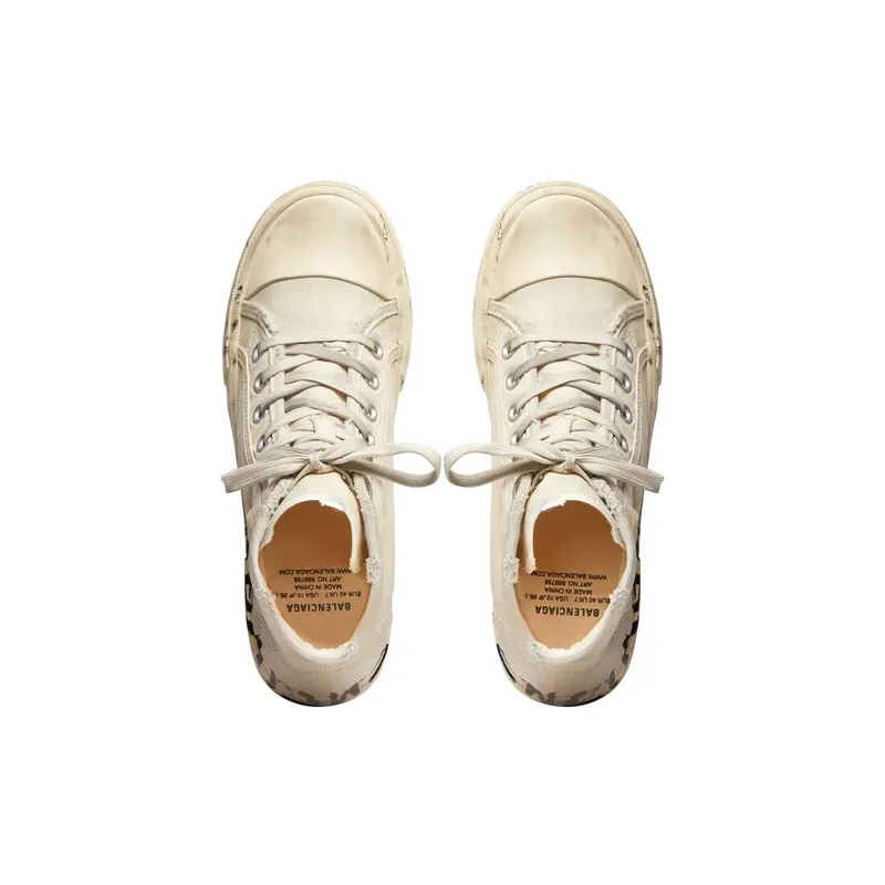 Balenciaga Paris High Top Graffiti Trainers White (688752W3RR49010)