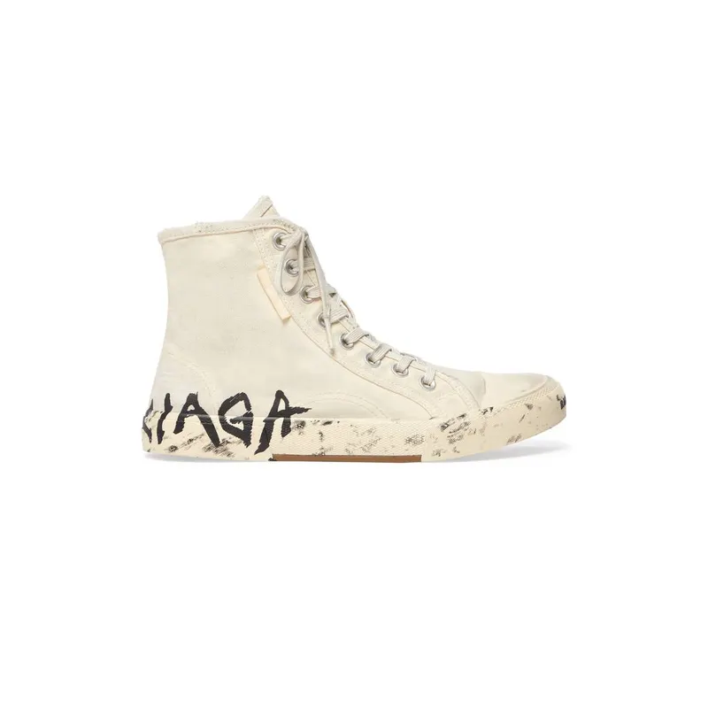 Balenciaga Paris High Top Graffiti Trainers White (688752W3RR49010)
