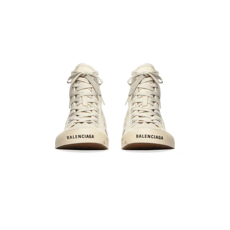 Balenciaga Paris High Top Graffiti Trainers White (688752W3RR49010)