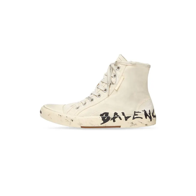 Balenciaga Paris High Top Graffiti Trainers White (688752W3RR49010)