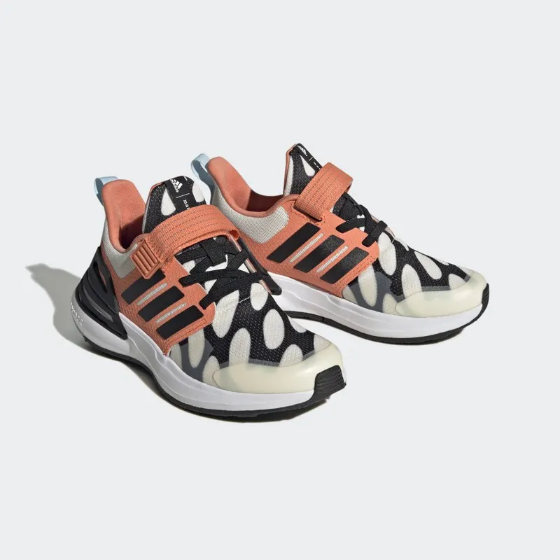 adidas RapidaSport Bounce Marimekko Running met Elastische Veters en Klittenband Cloud White / Core Black / Semi Coral (H06362)