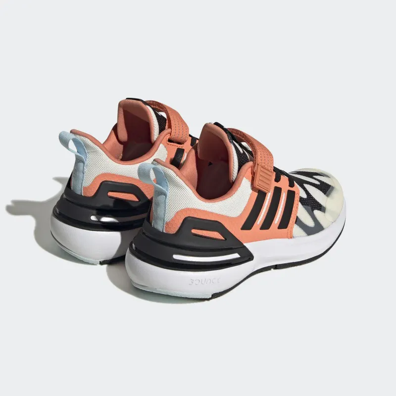 adidas RapidaSport Bounce Marimekko Running met Elastische Veters en Klittenband Cloud White / Core Black / Semi Coral (H06362)