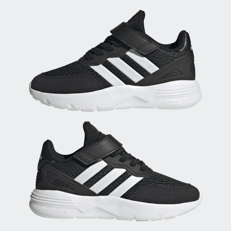 adidas Nebzed met Elastische Veters en Klittenband Core Black / Cloud White / Cloud White (HP3114)