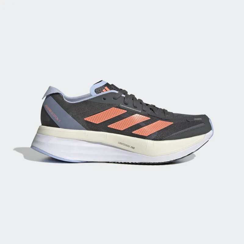 adidas Adizero Boston 11 Grey Six / Coral Fusion / Blue Dawn (HQ3698)
