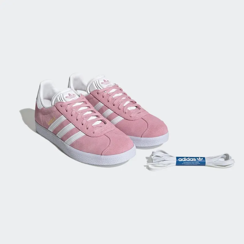 adidas Gazelle Cloud White / Pink Glow / Gold Metallic (HQ4412)