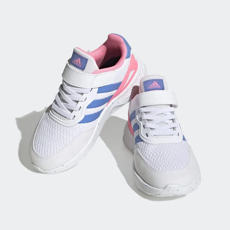 adidas Nebzed met Elastische Veters en Klittenband Cloud White / Blue Fusion / Beam Pink (HQ6147)